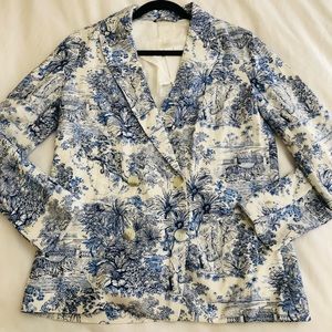 Linen blazer double breasted NWT